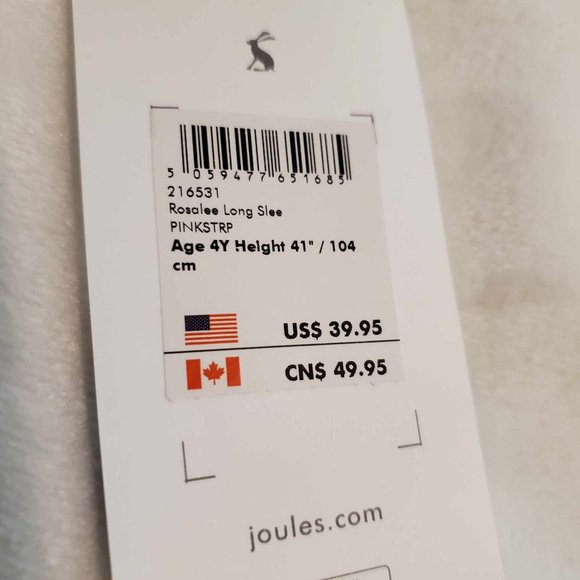 Beautiful Girls Pink Striped Rosalee Horse Dress by Joules NWT - 100% Cotton 🐴 - Picture 7 of 10